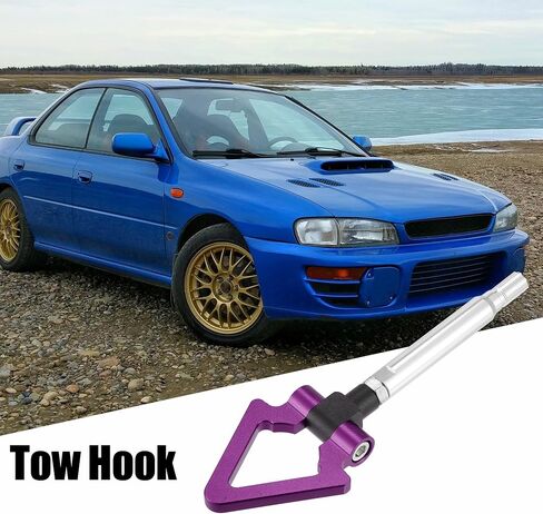 X AUTOHAUX الأحمر سبائك الألومنيوم الجبهة الوفير مقطورة الدائري لسوبارو امبريزا WRX BRZ العين سحب سحب هوك المسمار مثلث الشكل in Saudi Arabia