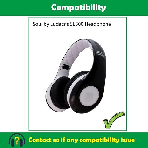 وسادة وسائد أذن متوافقة مع سماعات الرأس Soul by Ludacris SL300/SL 300 مع نسيج متين وقابل للتنفس/إسفنج عالي الكثافة in Kuwait