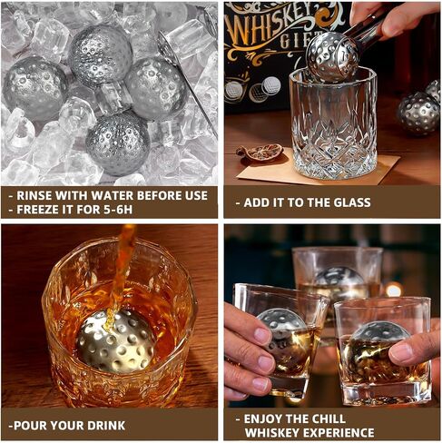 Gifts for Men Him Dad Christmas, Whiskey Stone Gifts for Husband Anniversary, Unique Birthday Gift Ideas for Dad from Daughter Son Wife, Cool Stuff, Bourbon Gadgets for Grandpa Uncle Father in Saudi Arabia