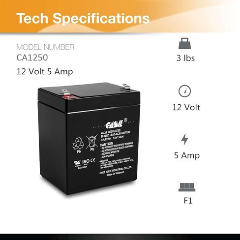 بطارية 12 فولت 9ah قابلة لإعادة الشحن من حمض الرصاص SLA AGM F2 بواسطة Casil 2 Pack، استبدال لشفرات الحلاقة e200 e200s e225 e300 in Saudi Arabia
