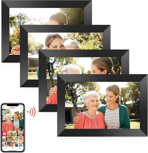 Frameo 10.1 Inch WiFi Digital Picture Frame, 1280x800 HD IPS Touch Screen Photo Frame Electronic, 32GB Memory, Auto-Rotate, Wall Mountable, Share Photos/Videos Instantly via Frameo App from Anywhere in Saudi Arabia