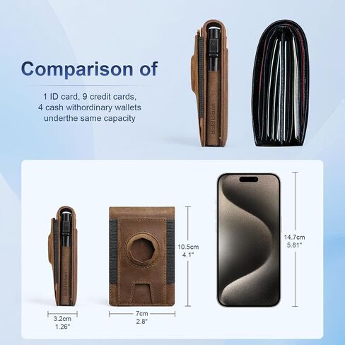 Magsafe Wallet with Pop-up Card Holder for Mens, Slim & Minimalist Airtag Wallet with RFID Blocking Card Holder, Men Wallet with Air Tag Holder, Money in Front Pocket, Carteras Para Hombres in Saudi Arabia