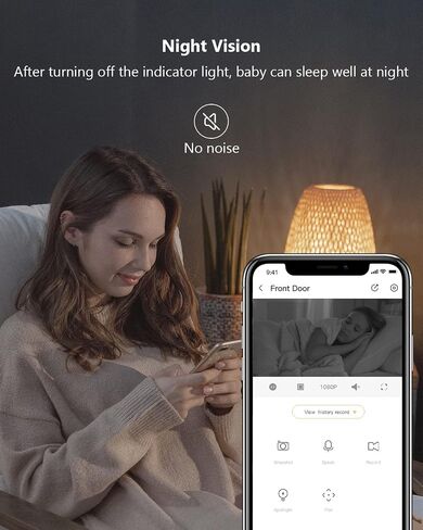 Imou Security Camera Indoor Camera Pan/Tilt Wireless Home Camera, Plug-in WiFi Camera Baby Monitor with Night Vision, 2-Way Audio, Human & Sound Detection, Motion Tracking(2.4G ONLY) in Saudi Arabia