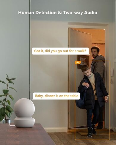 Imou Security Camera Indoor Camera Pan/Tilt Wireless Home Camera, Plug-in WiFi Camera Baby Monitor with Night Vision, 2-Way Audio, Human & Sound Detection, Motion Tracking(2.4G ONLY) in Saudi Arabia