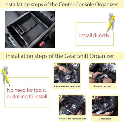 JDMCAR Upgrade Gear Shift Organizer Tray Compatible with Toyota 4Runner Accessories 2010-2022 2023 2024 Car Center Console Shifter Side Tray Storage Box Interior Accessories in Kuwait