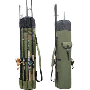 AGOOL Fishing Rod Carrier Fishing Pole Bag Fishing Rod Case Fishing Bag Fishing Gear Equipment Fishing Rod Bag Travel Carry Case Large Capacity Waterproof Fishing Reel Bag Case Fishing Gifts for Men