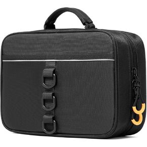 Deluxe Bait Binder - Binder Tackle Bag, Salt Water Resistant Fishing Tackle Binder with 4 Single Pocket Sleeves and 2 Double Pocket Sleeves for Baits, Rigs, Jigs and Lines (Black)