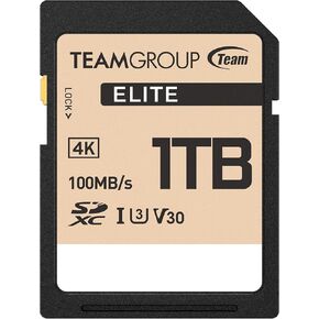 TEAMGROUP Elite 64GB UHS-I U3 V30 UHD Read Speed up to 100MB/s SDXC High Speed 4K Memory Card Compatible with Canon Sony Nikon Panasonic FUJIFILM Digital Camera TESDXC64GIV3069