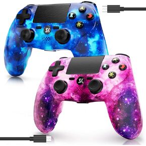 Wireless Controller for PS4, Controller for Sony PlayStation 4, Double Shock 6-Axis Motion Sensor, Sensitive Touch Pad, Built-in Speaker & Stereo Headphone Jack, Compatible with PlayStation 4/Pro/Slim