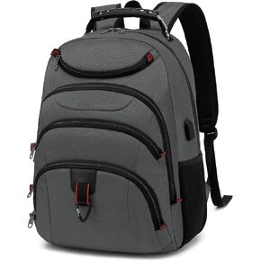 Boavan Laptop Backpack for men, 15.6 inch Laptop Bag with USB Port, Waterproof Travel Work Backpack Purse, Anti-Theft Teacher Nurse Doctor Casual Bookbags Office Business backpack，Black