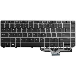 New Replacement Keyboard Compatible with HP Elitebook Folio 1040 G3 818252-001 844423-001 with Backlit with Silver Frame