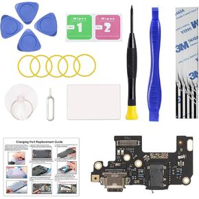 Charging Port Replacement Kit Compatible with Moto G Stylus 2022 5G US Version, Dock Board USB-C Connector Only for Moto G Stylus 2022 5G XT2215, with Instruction Manual, Toolkit