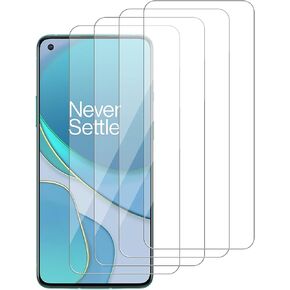 [4 Pack] Glass Screen Protector Compatible for OnePlus 8T 5G and OnePlus 8T+ / Plus 5G[9H Hardness] HD Screen Tempered Glass, Easy Install-[Case Friendly] 2.5D Edge