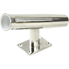 MARINE CITY Stainless Steel Heavy Duty Strong Tournament Style Single Rod Holder Transom Mounted 20 Degree for Marines – Boats – Ships – Yachts (Pack of 1)
