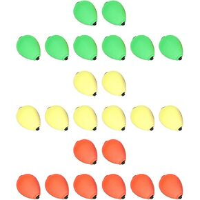 24pcs Float Foam Tear Drop Strike Indicator Fly Fishing Strike Fly Fishing Bobber (8 Fluorescent Yellow + 8 Green + 8 Fluorescent Orange Red)