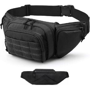 Tactical Fanny Pack for Men,Fanny Pack Men for Hiking Climbing,Fishing,Cycling,Hunting,Fanny Pack for Men(Black)