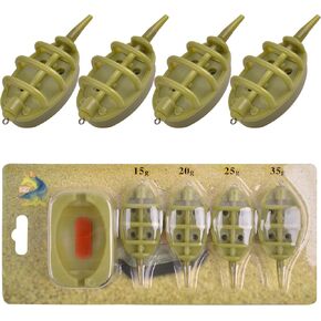 FUSIGO Carp Fishing Feeders Inline Method Feeders Set Carp Fishing Tackle Inline Method Feeders with Quick Release Moulds Holder Tool Carp Fishing Equipment Carp Accessories Tackle