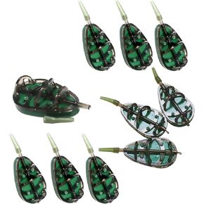 10 Pcs Carp Fishing Method Feeder Inline Method Feeder Carp Fishing Tackle Carp Feeder Carp Fishing Equipment Baits Holder Method Fishing Tool Fishing Accessories Good Holding of Bait with Long Cast in Kuwait