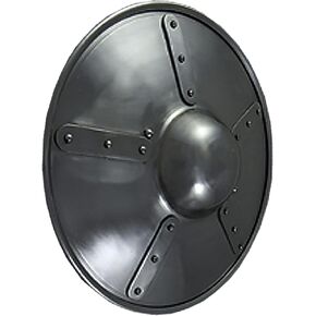 AB0119 Plated Steel Buckler, 9", Multi