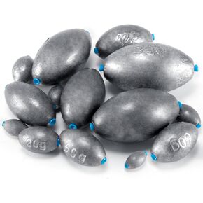 Egg Sinkers Fishing Weights 3/16-10oz, Oval Lead Fishing Weights Sinkers Bass Fishing Casting Egg Sinkers Saltwater Freshwater Tackle