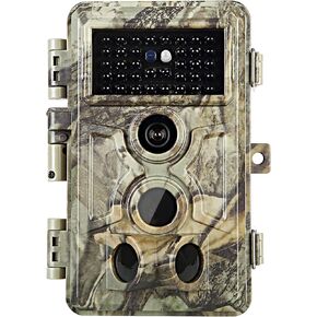 48MP 1296P Trail Camera Hunting Game Wildlife Cam with Night Vision Motion Senor 120° Widde Detection Angle Time Lapse (1, Brown)