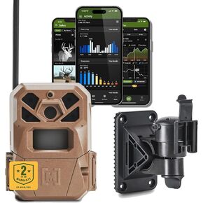Moultrie Edge 2 Cellular Trail Camera and Flex Mount - Auto Connect Nationwide 4G LTE - On Demand 36MP Photo - 1080P Video with HD Audio - 100 Ft Detection Range - Low Glow Flash