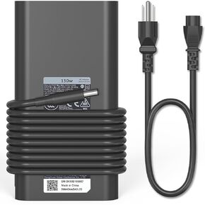 New 130W 4.5mm*3.0mm Round Tip AC Adapter Laptop Charger Replacement for Dell inspiron 14 16 Plus 7640 7620 7630 7420 7430 7510 Dell XPS 15 7590 9530 9550 9560 9570 Precision 5510 5520 5530 5540
