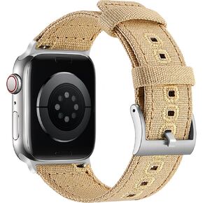 KOSETON WATCH BAND CANVAS QUICK BUCKLE REPLACEMENT STRAP - For Apple Watch band, 41mm, 40mm, 38mm, 42mm, 44mm, 45mm, 49mm, Men's and Women's iWatch bands, Adjustable Canvas Quick Buckle Sport Strap for iWatch Ultra SE Series, 9/8/7/6/5/4/3/2