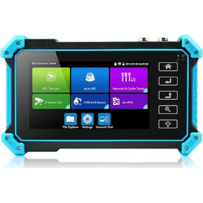 8MP 5 in 1 AHD CVI TVI CVBS IP Camera Tester Monitor, IPC-5200 8MP HD Display Video Monitor IPS Touch Screen IPC Tester Support POE PTZ WiFi RS485 HDMI & VGA Input DC12V Output