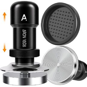 Espresso Tamper 53.3mm: 30 lb Auto-Calibrated Coffee Tamper with Silicone Mat,Coffee Tamper with 2 Spring 100% Stainless Steel Base Fits for Breville 54mm Portafilter