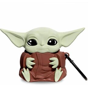 Cute AirPod 1&2 Case, Silicone Cover with Keychain [Baby Yoda]