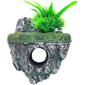 Fish Tank Artificial Stone Decoration Aquarium Stone Ornament Creative Floating Stones Simulation Accessories for Terrarium, Miniature Garden, Marine Aquarium Small One Size