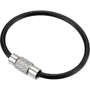PATIKIL Wire Keychain Cable, Stainless Steel Key Ring Loop for Outdoor Sport