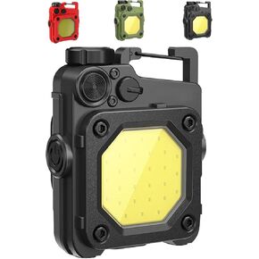 Outdoor Night Lights Rechargeable Safety Lights LED Hands Free Pocket Flashlights COB Keychain Work Light Small Nursing Night Light Nightshift Warning Flashing Camping Hiking Walking Dog