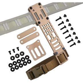 Modular Holster Adapter - Drop Leg Holster Mount Adapter with Thigh Strap - Drop Holster Mount Compatible with QLS Kit - for Use with Police Equipment and Tactical Belt Accessories