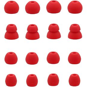 JNSA Red Eartips Earbuds Buds Tips for Beats BeatsX & UrBeats3 Earphones, 8 Pairs with 4 Size Options,Ear Tips for Beats X Red