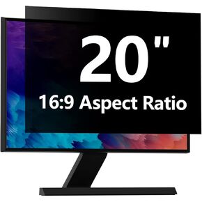Computer Privacy Screen Protector 20 Inch with Hp Dell Acer Asus Samsung LG and More, Removable Security Shield Filter for 16:9 Aspect Ratio Monitor Like ViewSonic Sceptre AOC Koorui BenQ and More