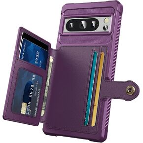 WEFOR Case for Google Pixel 8 Pro - Wallet Case with PU Leather Card Pockets Back Flip Cover for Google Pixel 8 Pro 2023 (Rose Gold) in Saudi Arabia