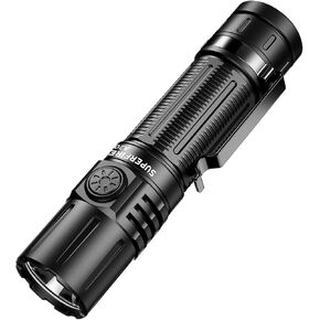 SuperFire A20 Powerful EDC Flashlight Waterproof Torch 1700Lmens Super Bright USB Rechargeable Flashlight 5 Modes for Outdoor Camping Emergency Lighting