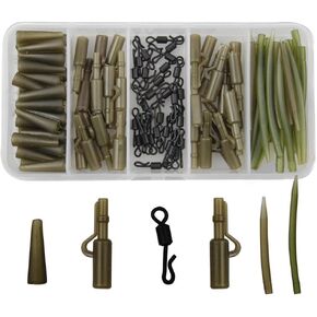 مجموعة أدوات صيد سمك الشبوط من JSHANMEI، 120 قطعة من مشابك الأمان الدوارة السريعة المضادة للتشابك، مجموعة ملحقات صيد سمك الشبوط in Kuwait