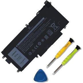 K5XWW Battery Replacement for Dell Latitude 7389 Latitude 7390 Latitude 12 5000 5289 2-in-1 L3180 E5289 P29S001 P29S002 Series Laptop 451-BBZC 6CYH6 71TG4 725KY N18GG CFX97 7.6V 60Wh 4 Cell