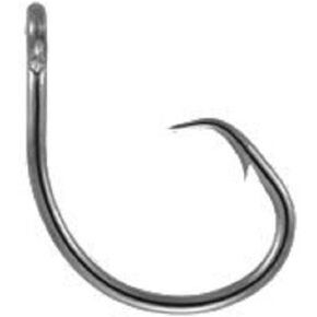 Mustad Demon Perfect Circle, in-Line, 3X Strong - Black Nickel-Size 5/0 - Pack of 7