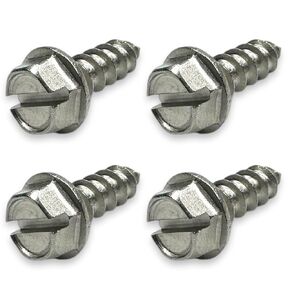 Four (4) Stainless Steel License Plate Screws (BCP253)