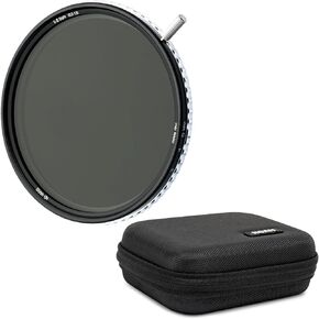 NiSi 82mm True Color ND-VARIO Pro Nano Filter Bundle with Hard-Shell Filter Case (Fits 8 Filters up to 95mm) (2 Items)
