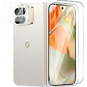 （2+2 Pack） for Google Pixel 9 Pro Fold Screen Protector (Front Screen Only)+Camera Lens Protector,Tempered Glass Screen Protector, Anti Scratch, Bubble Free