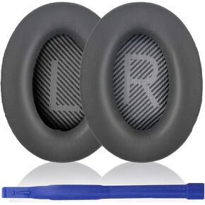 Replacement Earpads for Bose Quiet Comfort 35 (QC35)/QuietComfort 35 II (QC35 ii) Headphones with Soft Protein Leather and Sound-Isolating Memory Foam ((Dark Gray)