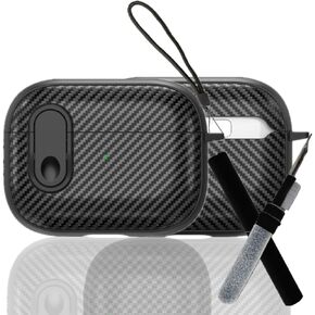Compatible AirPods Pro 2 Case Cover with Cleaning Pen Kit, Anti-Fall Lock Design, TPU Drop Protection, Front LED Visible Cover with Nylon Rope for Apple AirPods Pro 2 Charging Case