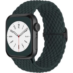 Braided Solo Loop Compatible with Apple Watch Band 38mm 40mm 41mm 42mm 44mm 45mm 46mm 49mm for Women Men, Stretchy Straps Elastic Sport Wristbands for iWatch Series 10 9 8 7 6 5 4 3 SE Ultra Ultra 2