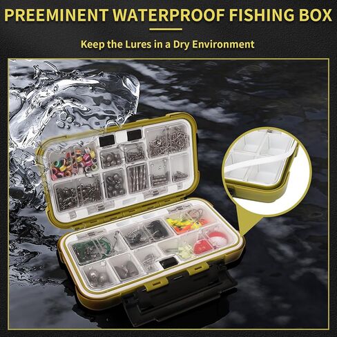 GOTOUR Fishing Lures Accessories Kit with Tackle Box, Fishing Hooks Minnow Crankbait Frog Popper Lure Worm Fishing Spoon Spinner Bait for Bass Crappie, Fishing Gear Freshwater Equipment Gifts for Men in Saudi Arabia