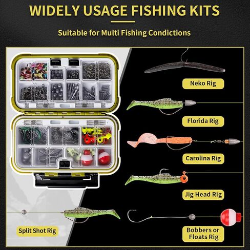 GOTOUR Fishing Lures Accessories Kit with Tackle Box, Fishing Hooks Minnow Crankbait Frog Popper Lure Worm Fishing Spoon Spinner Bait for Bass Crappie, Fishing Gear Freshwater Equipment Gifts for Men in Saudi Arabia